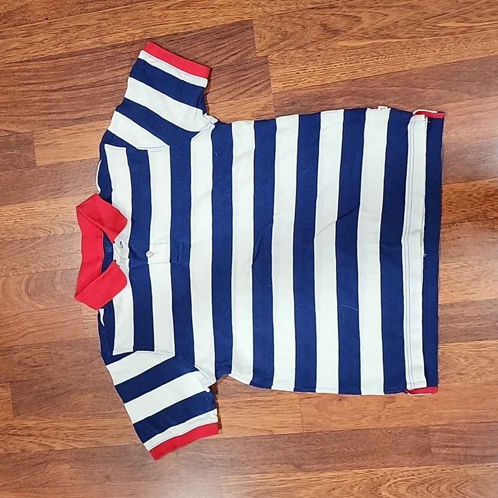 GAP Kids Boys XXL Americana Patriotic Red White Blue Stripes Polo